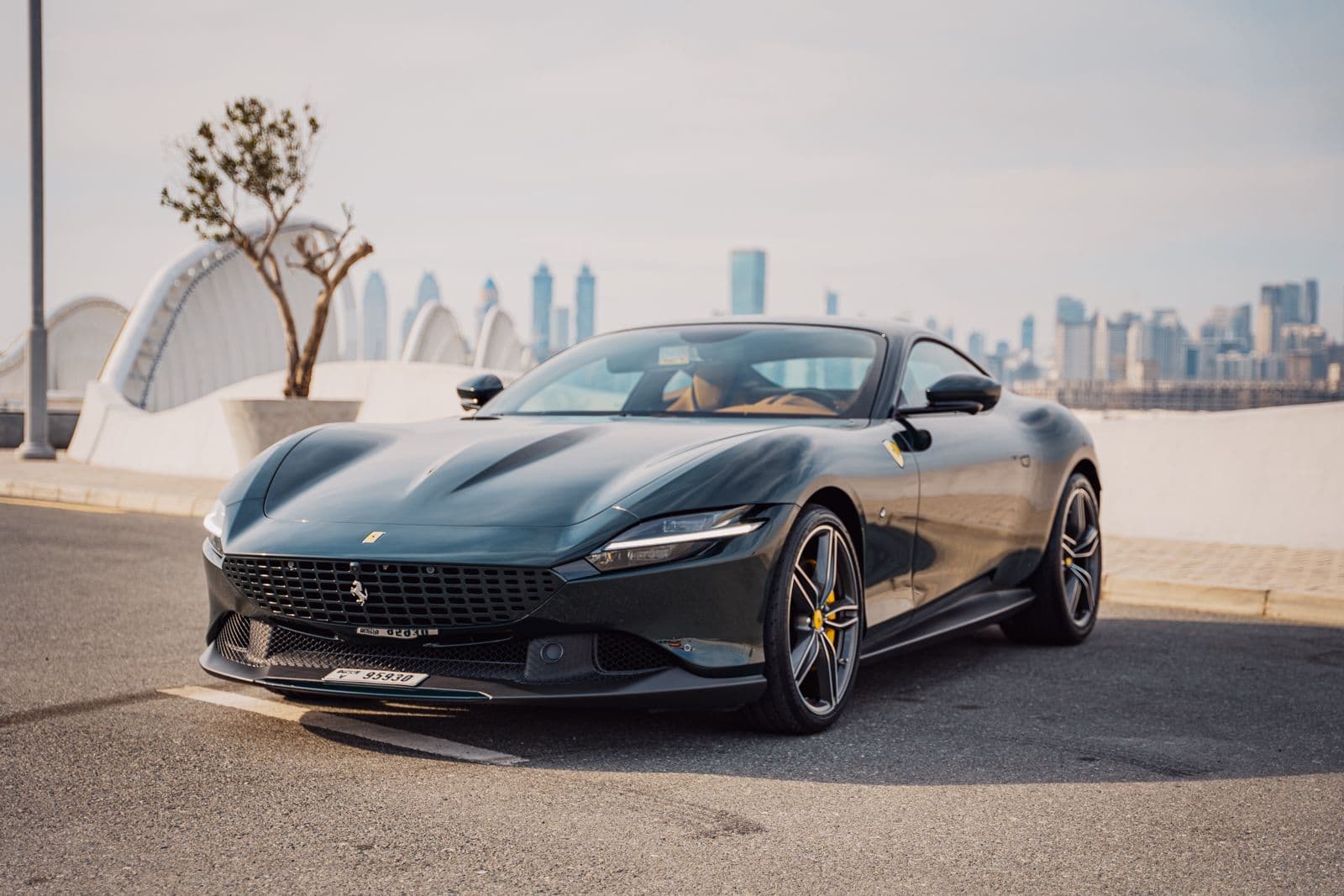 Ferrari Roma Green 2023 Rental Dubai - Main View