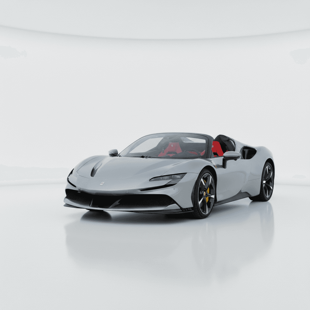 تأجير Ferrari SF90 Spider 2024 في دبي - المنظر الأمامي