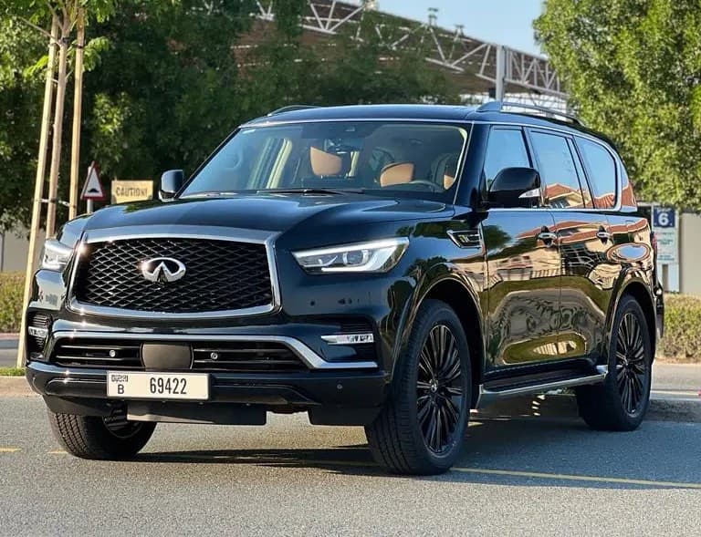 Infiniti QX80 2024 Rental Dubai - Front View