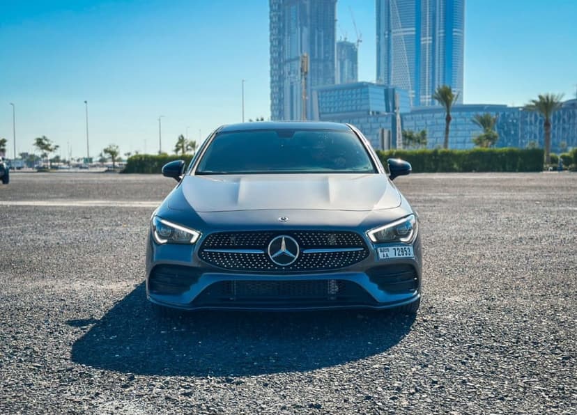 Rent Gray Mercedes-Benz CLA 250 2022 2022 in Dubai - Front View