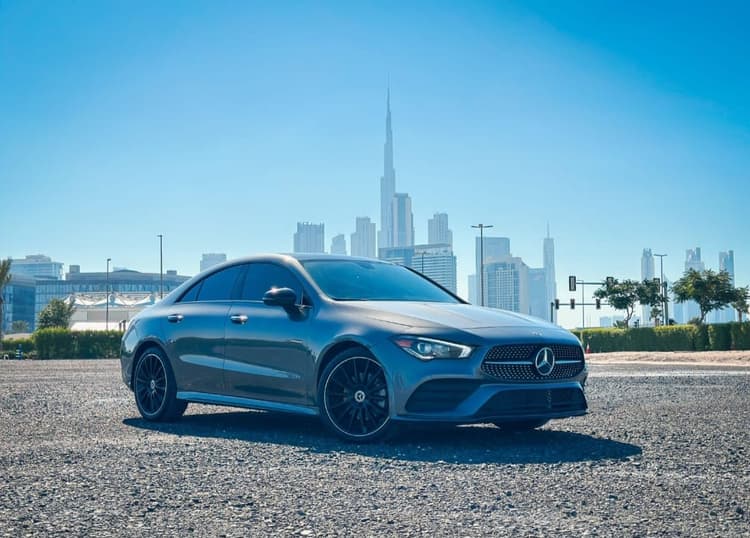 Rent Gray Mercedes-Benz CLA 250 2022 2022 in Dubai - Side Profile