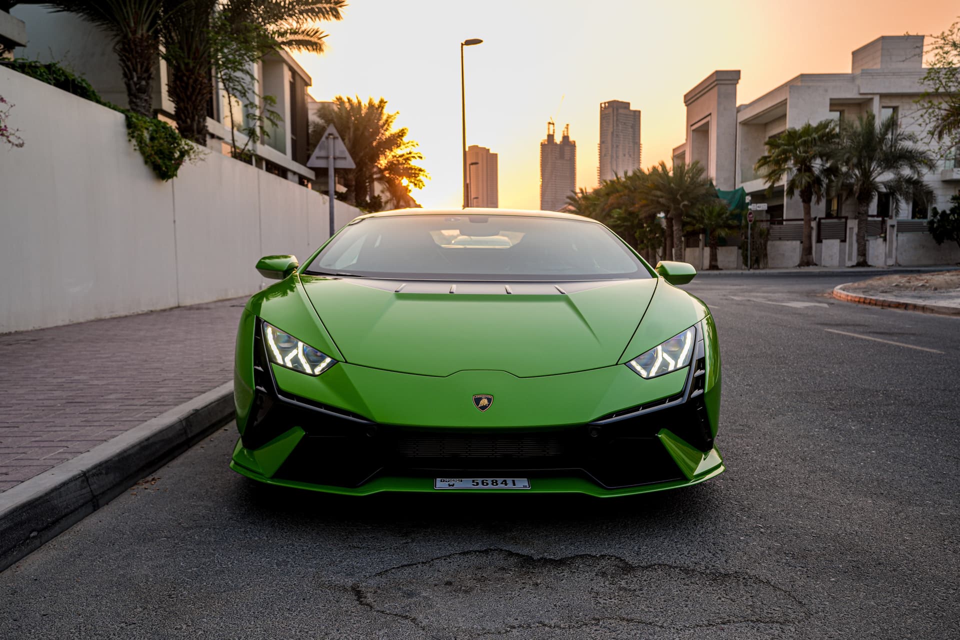 Lamborghini Huracan Tecnica 2025 huren Dubai - Vooraanzicht