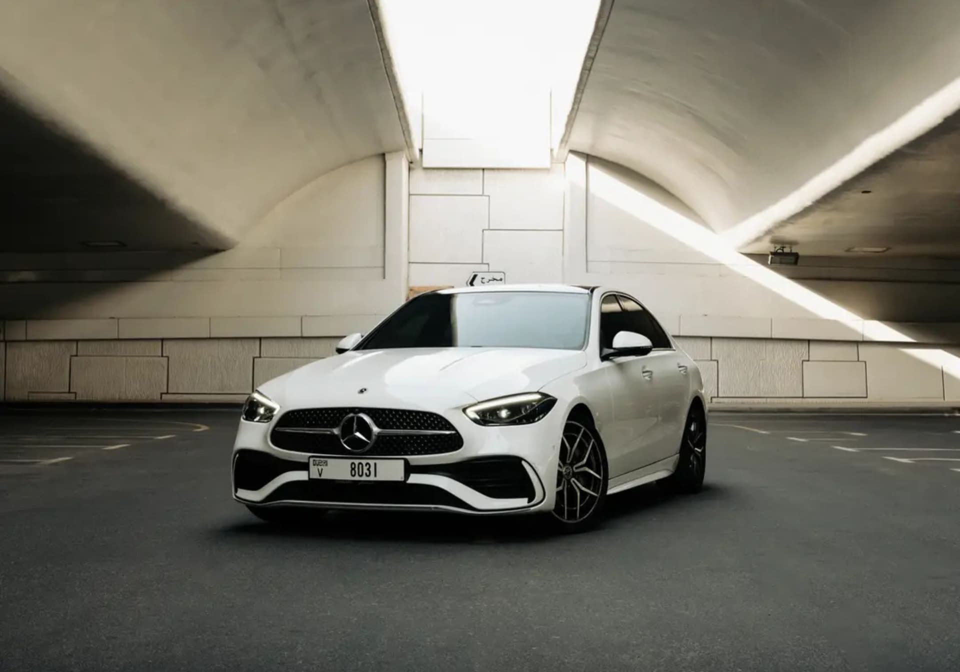 Mercedes-Benz C-Class C200 AMG Line 2024 Rental Dubai - Front View