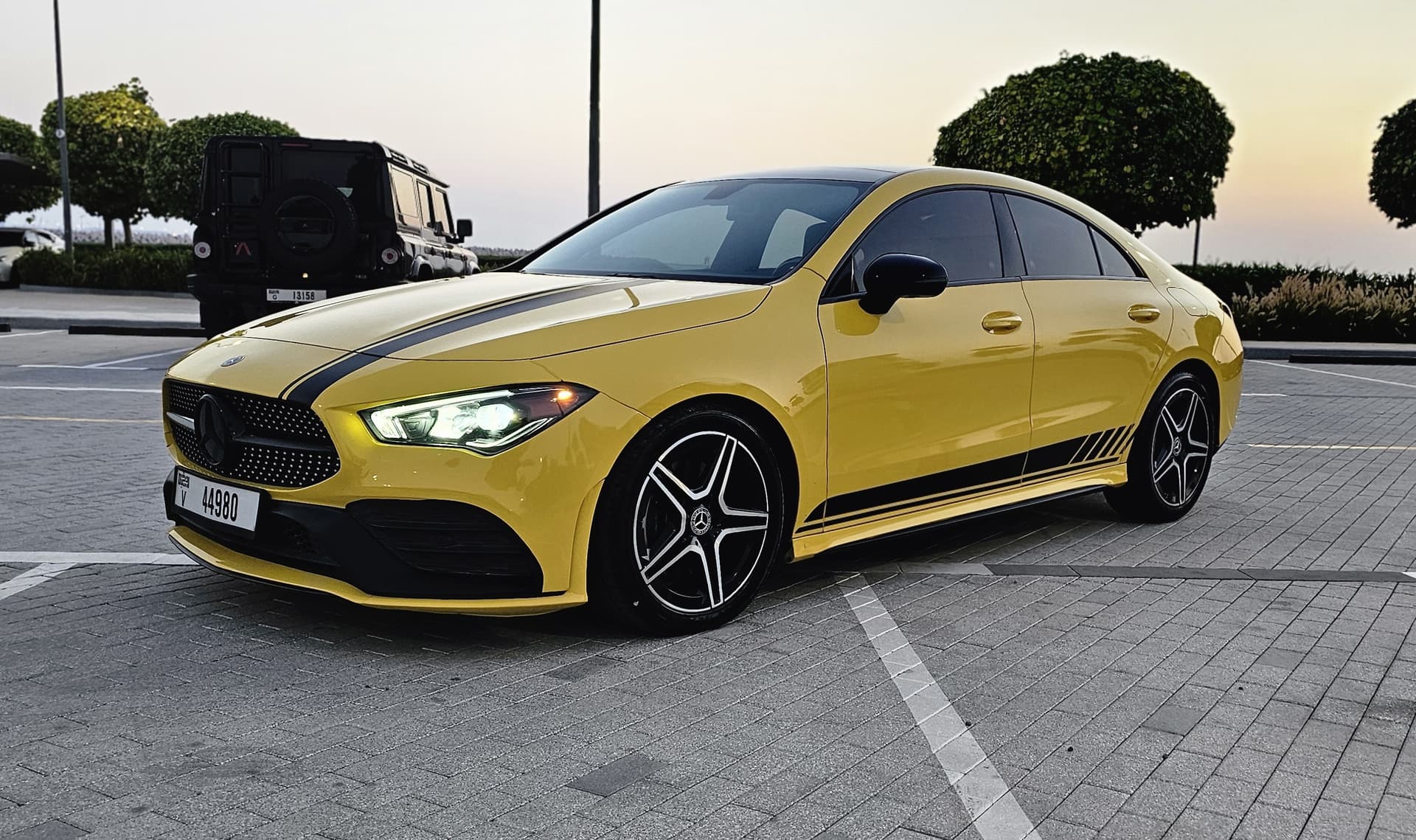 Mercedes-Benz CLA 250 AMG Line 2020 huren Dubai - Weergave 2