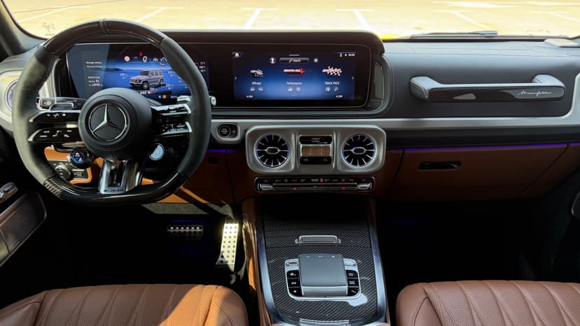 Rent Yellow Mercedes G63 2025 2025 in Dubai - Dashboard