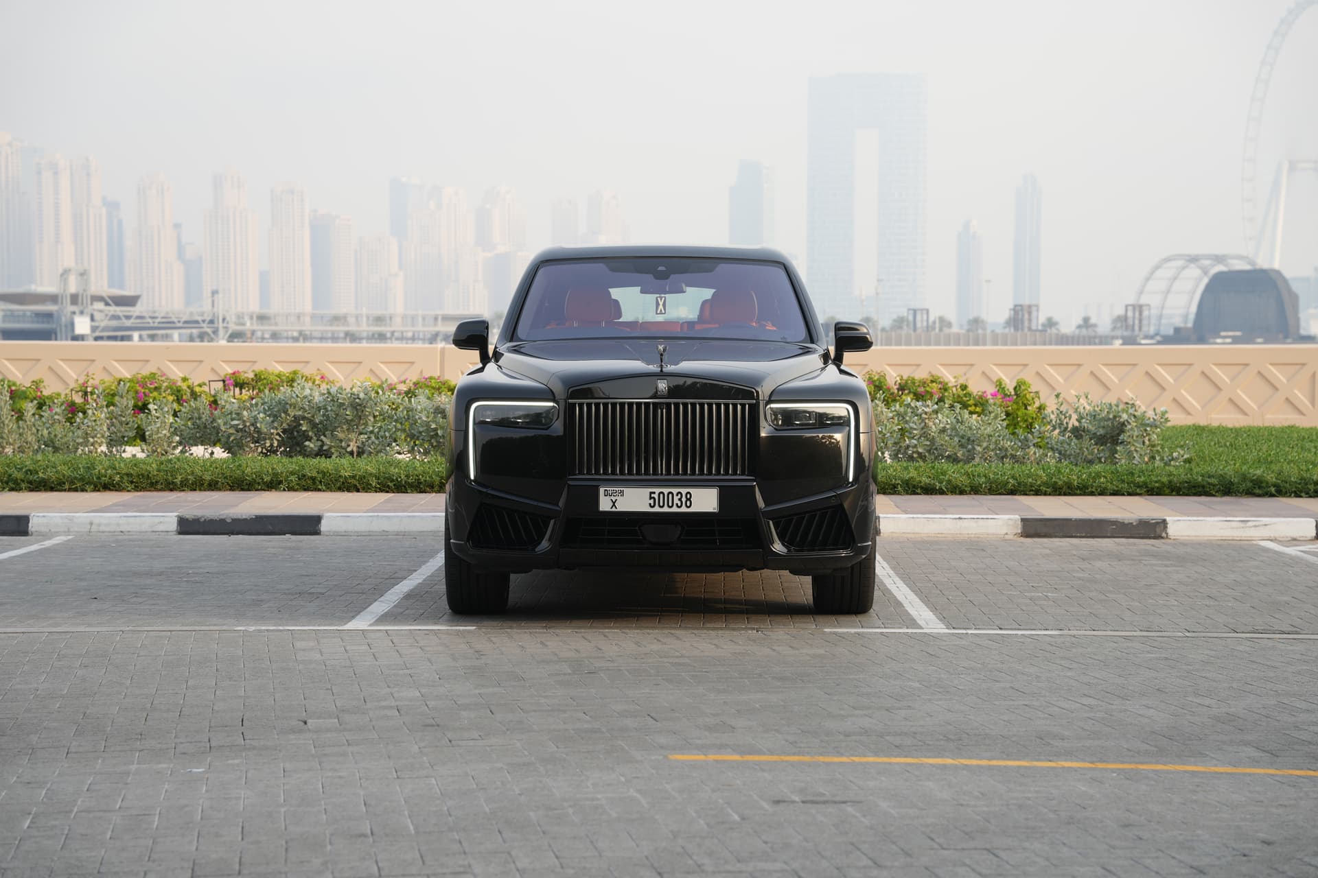 Rolls-Royce Cullinan Black Badge 2025 Rental Dubai - Front View